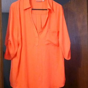 Coral blouse